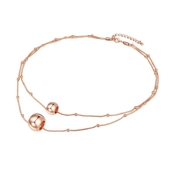 Dámsky náhrdelník vo farbe ružového zlata Tassioni Jingle