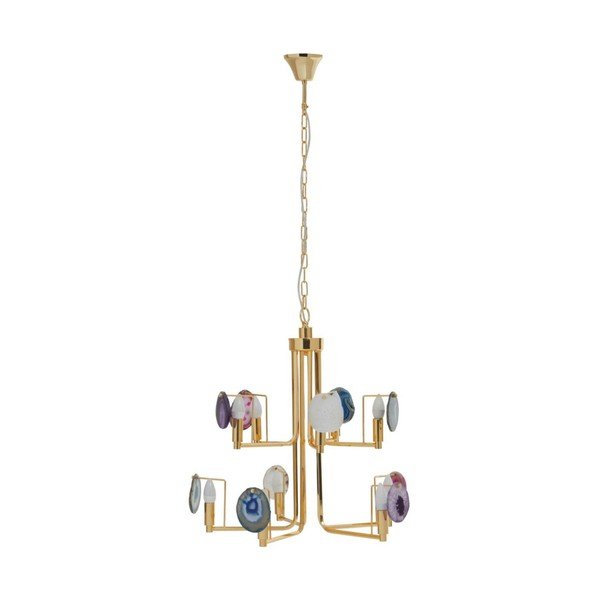 Kovové závesné svietidlo v zlatej farbe Glamour – Premier Housewares
