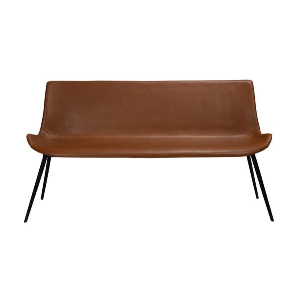 Koňakovohnedá lavica z imitácie kože DAN-FORM Denmark Hype-image-2