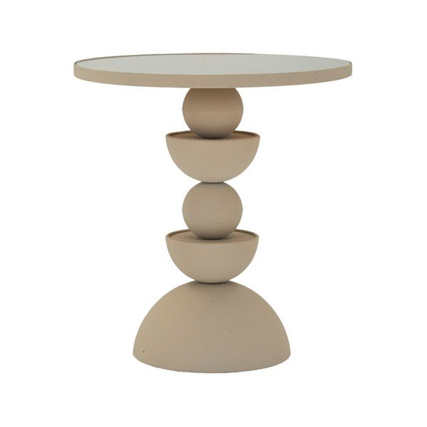 Okrúhly odkladací stolík so sklenenou doskou ø 40,5 cm Dune – Mauro Ferretti