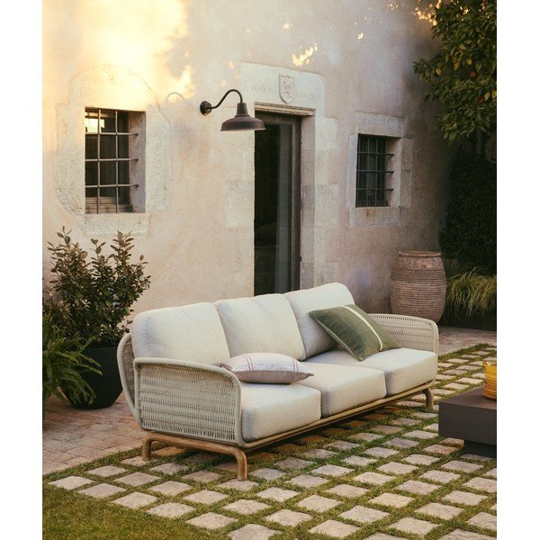 Béžová čalúnená záhradná pohovka Alipa – Kave Home-image-1