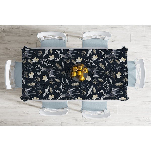 Vianočný obrus s prímesou bavlny Minimalist Cushion Covers Dark Forest, 140 x 180 cm-image-1