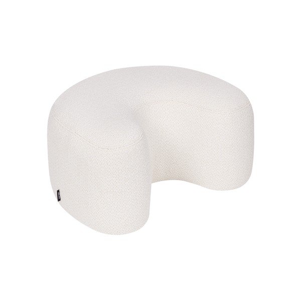 Béžový taburet z textílie buklé Ü – noo.ma