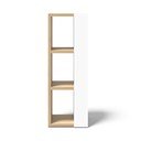 Biela knižnica v dekore duba 40x114 cm Ella - TemaHome