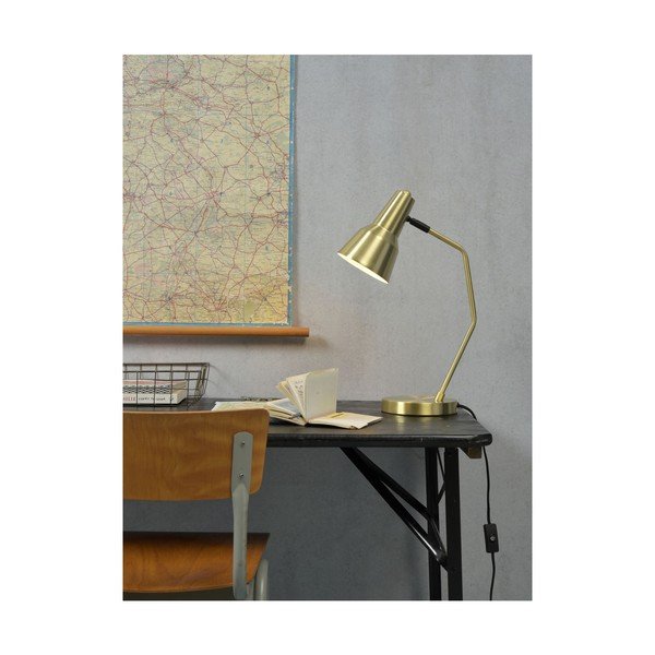 Stolová lampa s kovovým tienidlom v zlatej farbe (výška 44 cm) Valencia – it's about RoMi-image-2