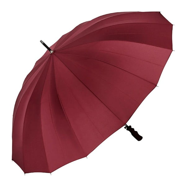 Tmavočervený dáždnik s rúčkou Von Lilienfeld Cleo XXL, ø 120 cm