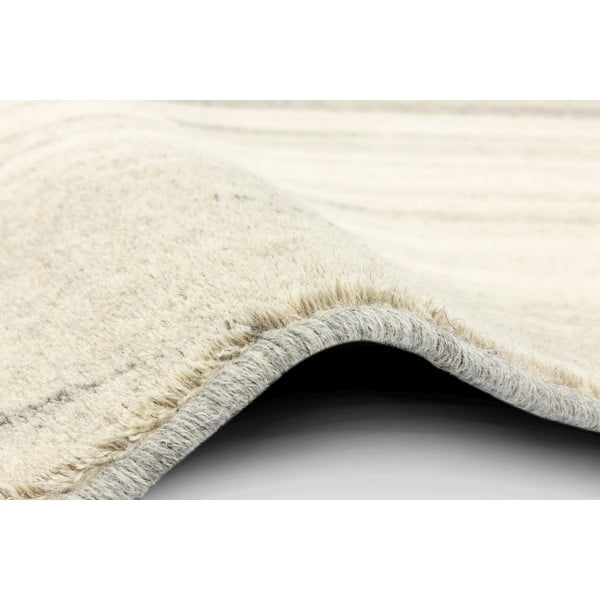 Krémovobiely vlnený koberec 133x180 cm Haze – Agnella-image-2