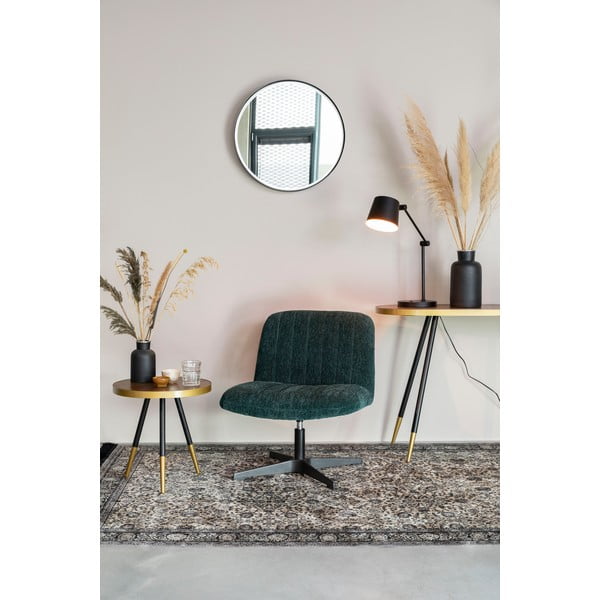 Čierna stolová lampa s kovovým tienidlom (výška 60 cm) Hajo – White Label-image-3