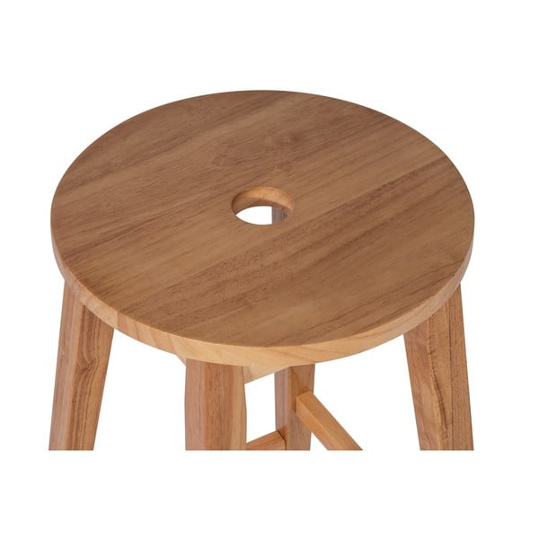 Barová stolička z kaučukového dreva v prírodnej farbe (výška sedadla 75 cm) Club – Bonami Essentials-image-3
