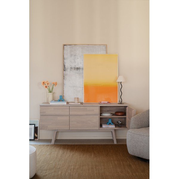 Komoda z dubového dreva v svetlo prírodnej farbe 170x77x42 cm Cleardale – Rowico-image-3