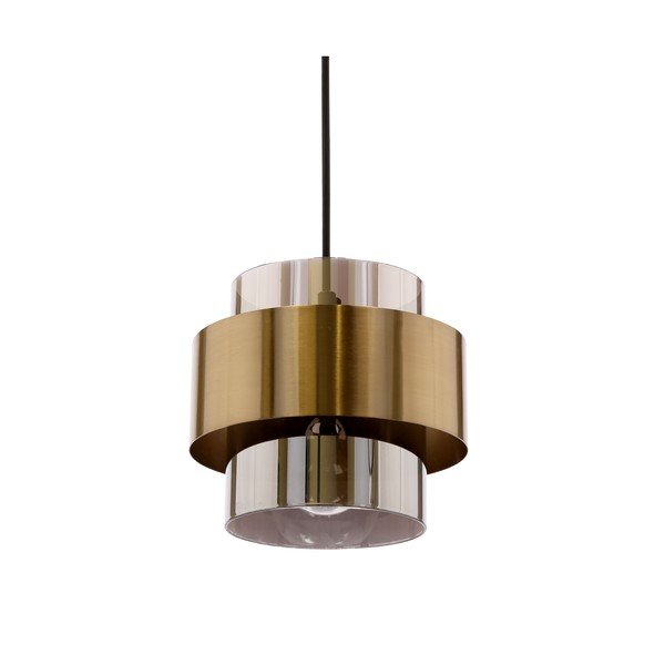 Čierne závesné svietidlo so skleneným tienidlom ø 18 cm Spiega – Candellux Lighting-image-3