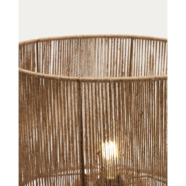 Stolová lampa v prírodnej farbe s tienidlom z juty (výška 54 cm) Pontos – Kave Home-image-3