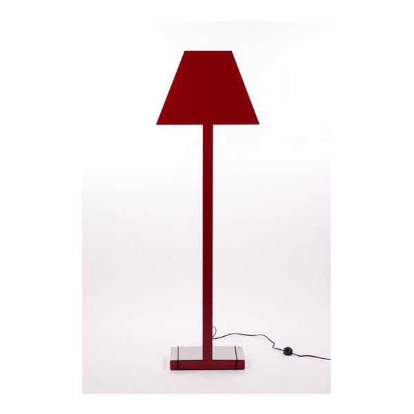 Červená stojacia lampa Caoscreo 2D Floor