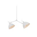 Biele závesné svietidlo s kovovým tienidlom 104x104 cm Coben - CustomForm