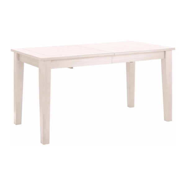 Biely drevený rozkladací jedálenský stôl Støraa Amarillo, 150 × 76 cm