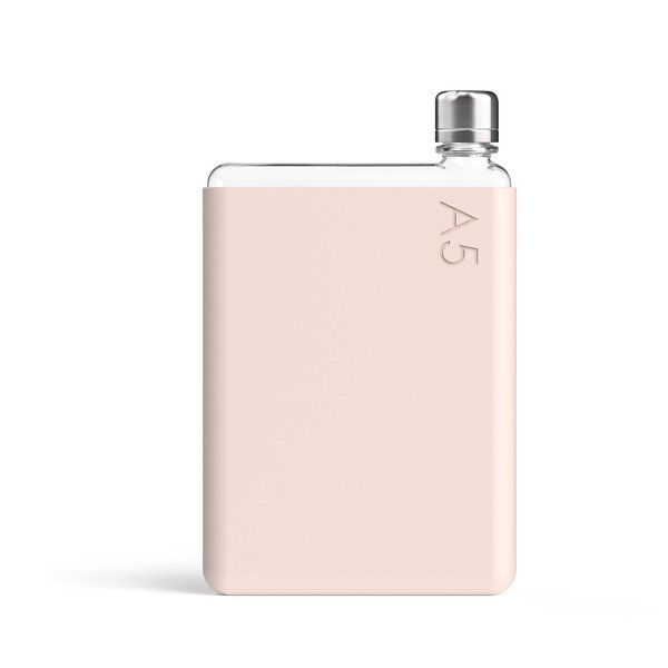 Ružové silikonové puzdro na ploskú fľašu Memobottle A5 Sleeve-image-2