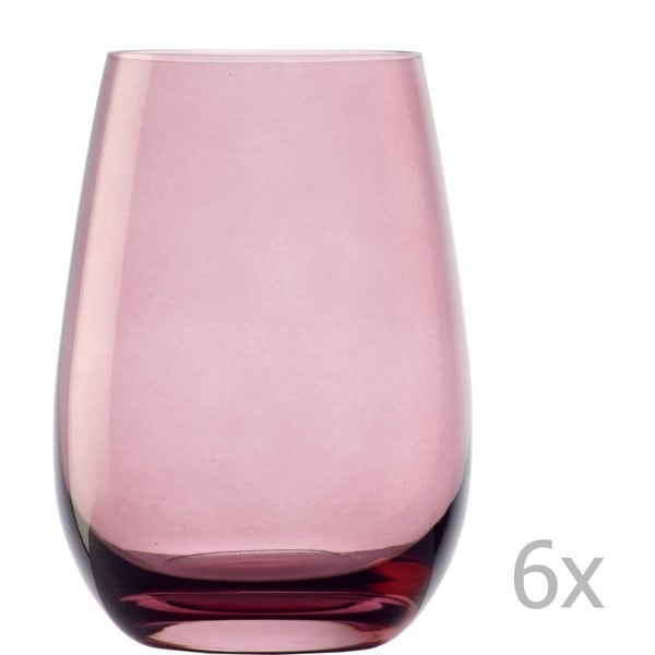 Sada 6 ružových pohárov Stölzle Lausitz Elements, 465 ml
