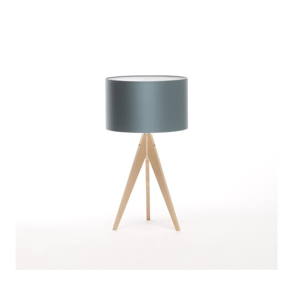 Modrá stolová lampa 4room Artist, breza, Ø 33 cm