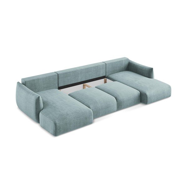 Modrá rozkladacia rohová pohovka (do tvaru "U") Leila – Makamii-image-4