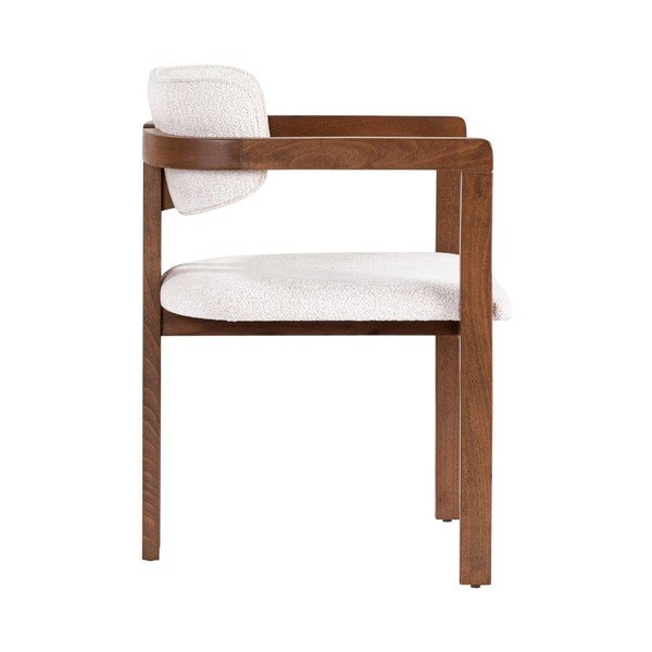 Biele jedálenské kreslo s podrúčkami Toscana – Kalune Design-image-3