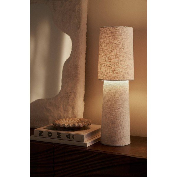 Biela stolová lampa z materiálu bouclé (výška  58 cm) Philo – Ellos Home-image-1