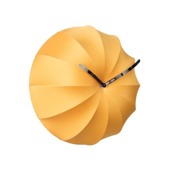 Žlté nástenné hodiny Karlsson Stretch, ø 40 cm-image-2