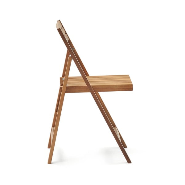 Drevená záhradná stolička v prírodnej farbe Sadirar – Kave Home-image-2