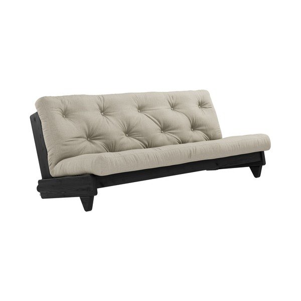 Rozkladacia pohovka s ľanovým poťahom Karup Design Fresh Black/Linen-image-3