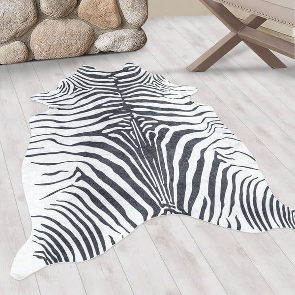 Čierno-biela syntetická koža 100x135 cm Etosha – Ayyildiz Carpets-image-1