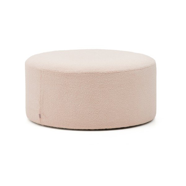 Svetloružový taburet z textílie buklé Kaeli – Kave Home