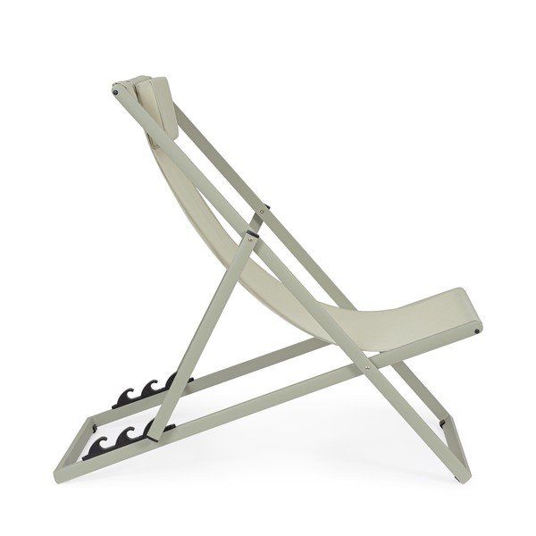 Taupe kovové záhradné ležadlo Taylor – Bizzotto-image-2