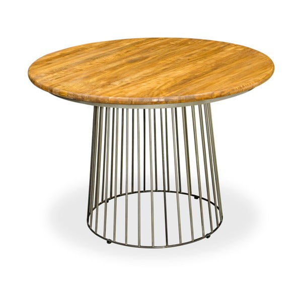 Jedálenský stôl z ocele a mangového dreva Bluebone Bistro