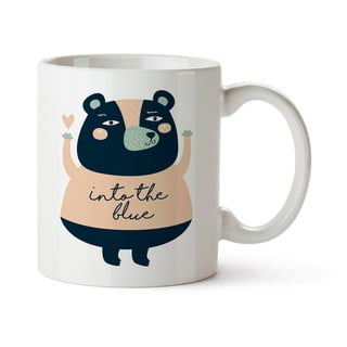 Biely keramický hrnček The Wild Hug In to the Blue, 370 ml