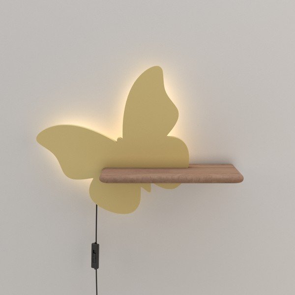 Žlté detské svietidlo Butterfly - Candellux Lighting-image-1