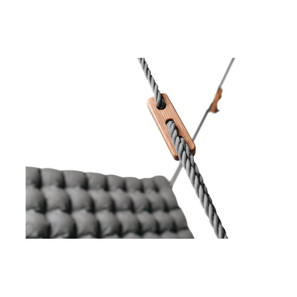 Tmavosivá závesná dvojmiestna relaxačná masážna hojdačka do exteriéru Linda Vrňáková Vikos-image-2