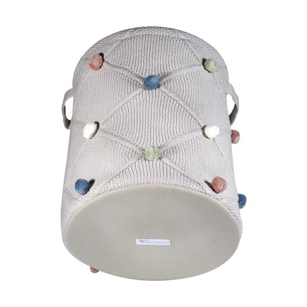 Svetlohnedý látkový detský kôš na hračky ø 30x35 cm Taupe – Kindsgut-image-2