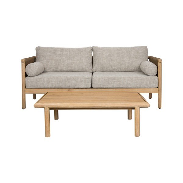 Sivobéžová čalúnená záhradná lounge súprava pre 3 osoby Oasis – Dutchbone