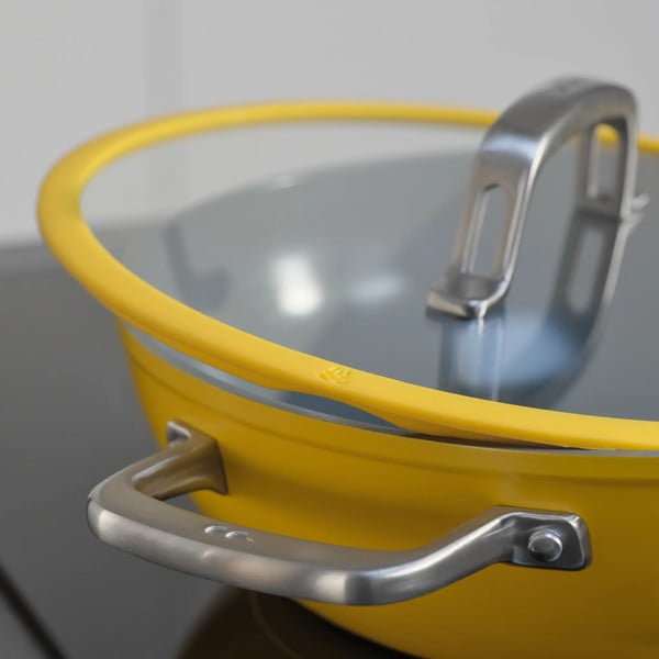 Wok panvica s pokrievkou/s keramickým povrchom ø 28 cm Meda 3.0 – FABINI-image-2