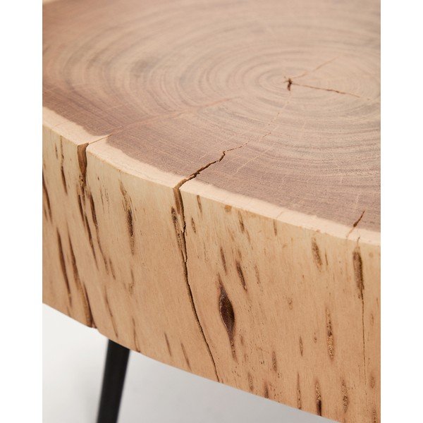 Okrúhly konferenčný stolík s doskou z akácie v prírodnej farbe 49x47 cm Tanive – Kave Home-image-4