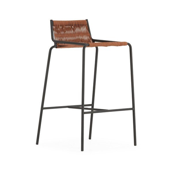 Terakotová kovová barová stolička (výška sedadla 65 cm) Emily – Marckeric