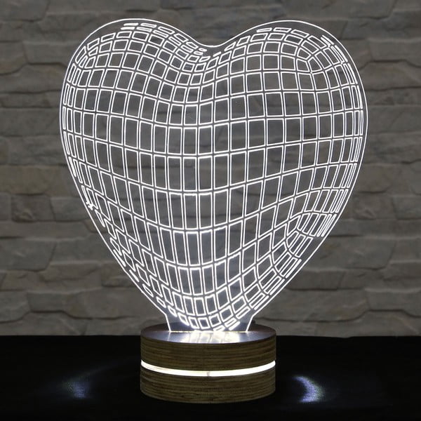 3D stolová lampa Heart