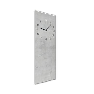 Nástenné hodiny Styler Glassclock Concrete, 20 × 60 cm