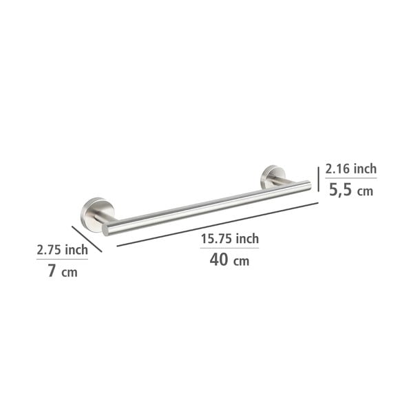 Nástenný držiak na uteráky z nehrdzavejúcej ocele v matne striebornej farbe Bosio – Wenko-image-3