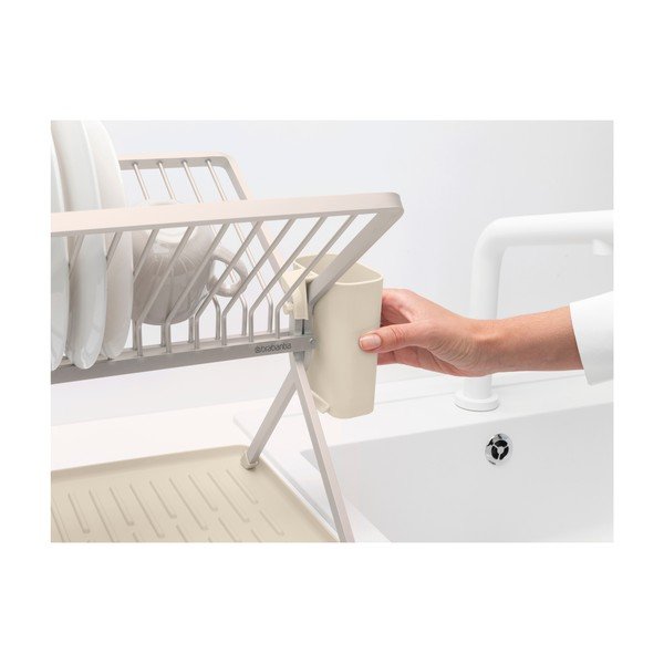 Béžový kovový dvojposchodový odkvapkávač 37x33 cm – Brabantia-image-3