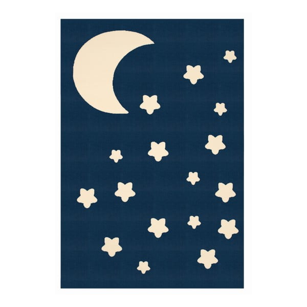 Detský tmavomodrý koberec Zala Living Night Sky, 140 × 200 cm