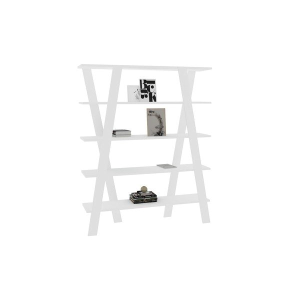 Biela knižnica 120x150 cm Conde - Kalune Design-image-2