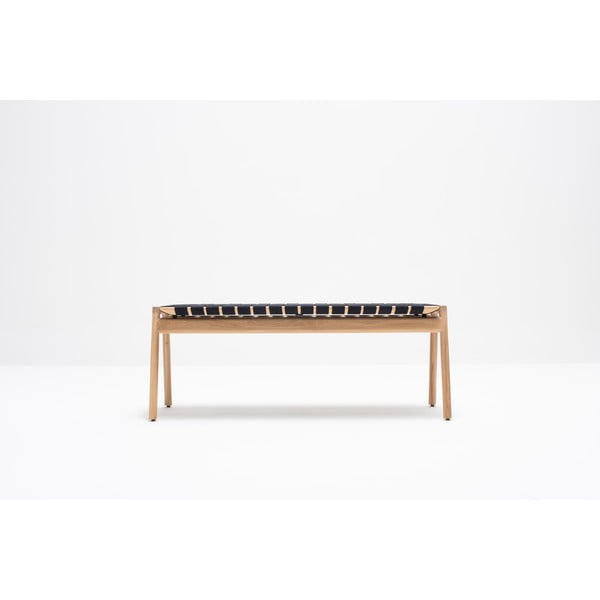 Čierna/v prírodnej farbe lavica Klupa - Gazzda-image-4