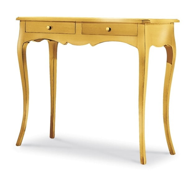 Drevený konzolový stolík v zlatej farbe Castagnetti