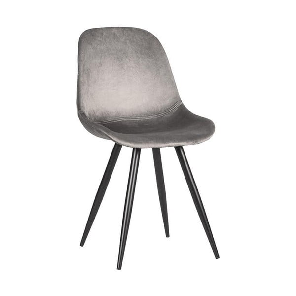 Sivé zamatové jedálenské stoličky v súprave 2 ks Capri – LABEL51
