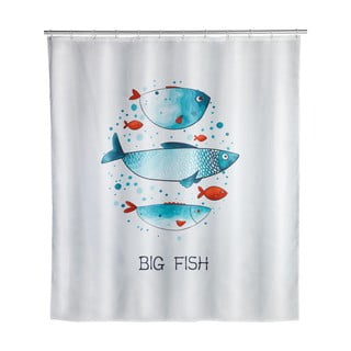 Prateľný sprchový záves Wenko Big Fish, 180 x 200 cm
